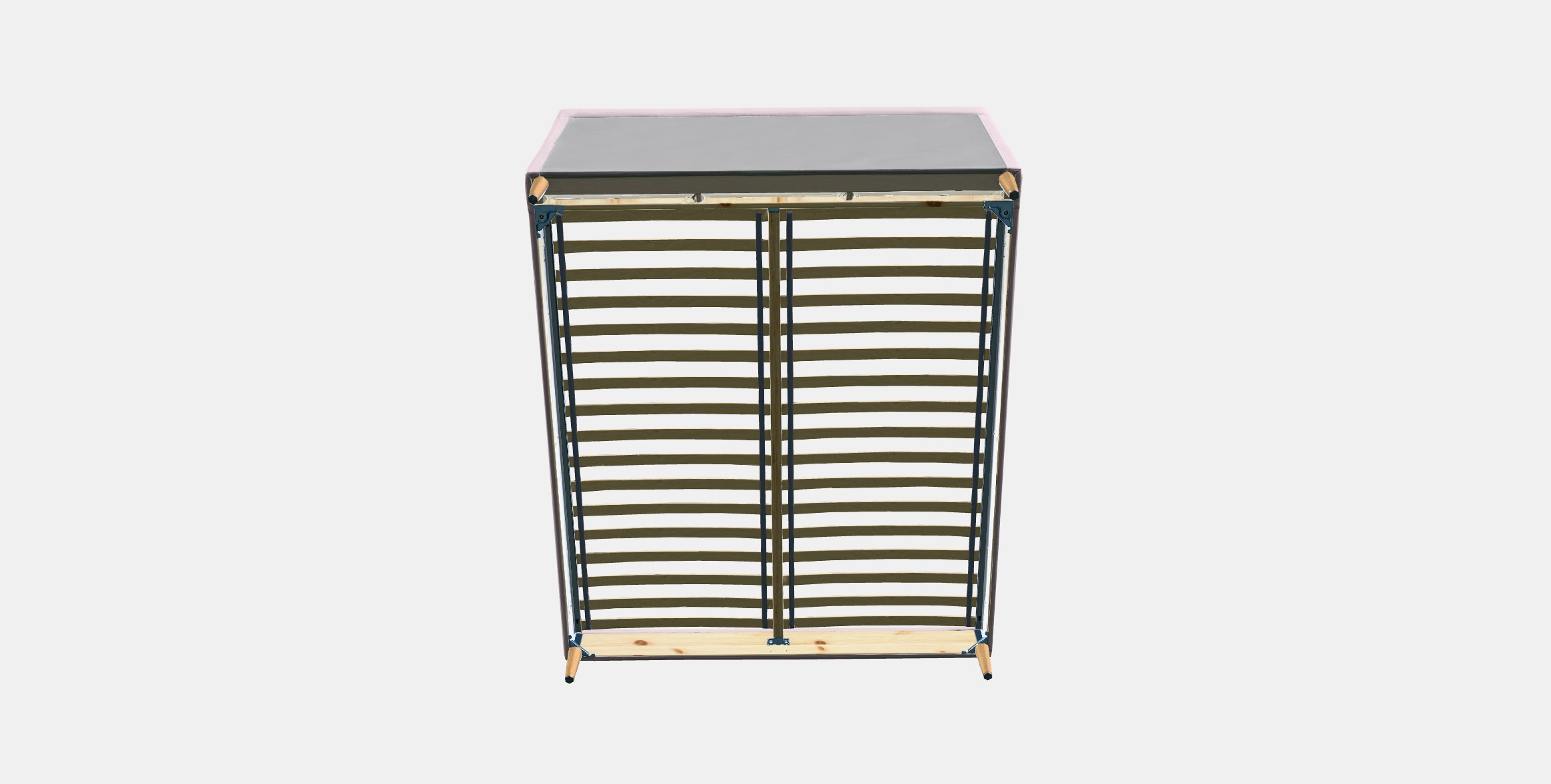 IDANAS Quilted bed frame Low-poly 3D model_7