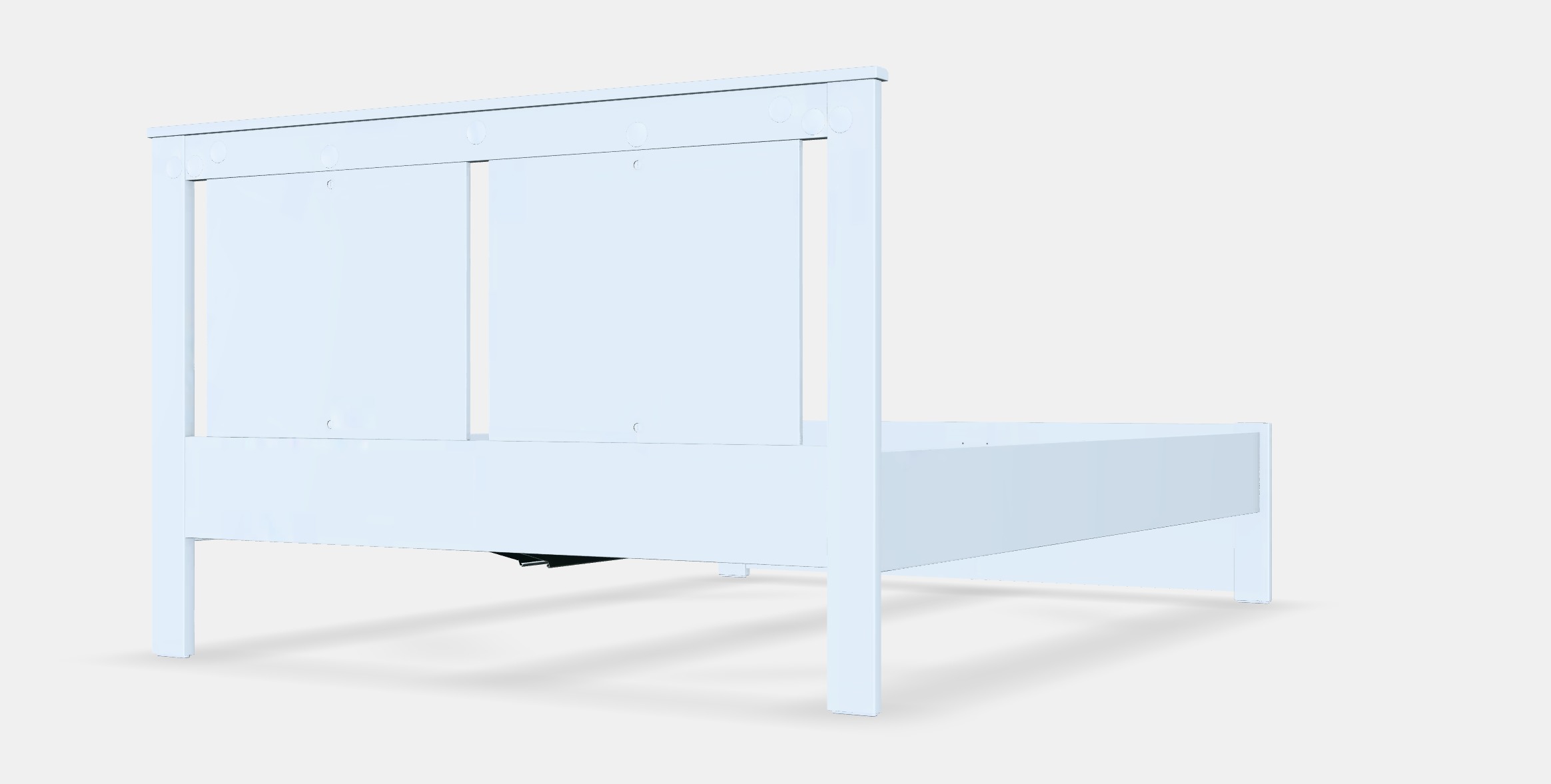 SONGESAND Bed frame 5 Low-poly 3D model_6