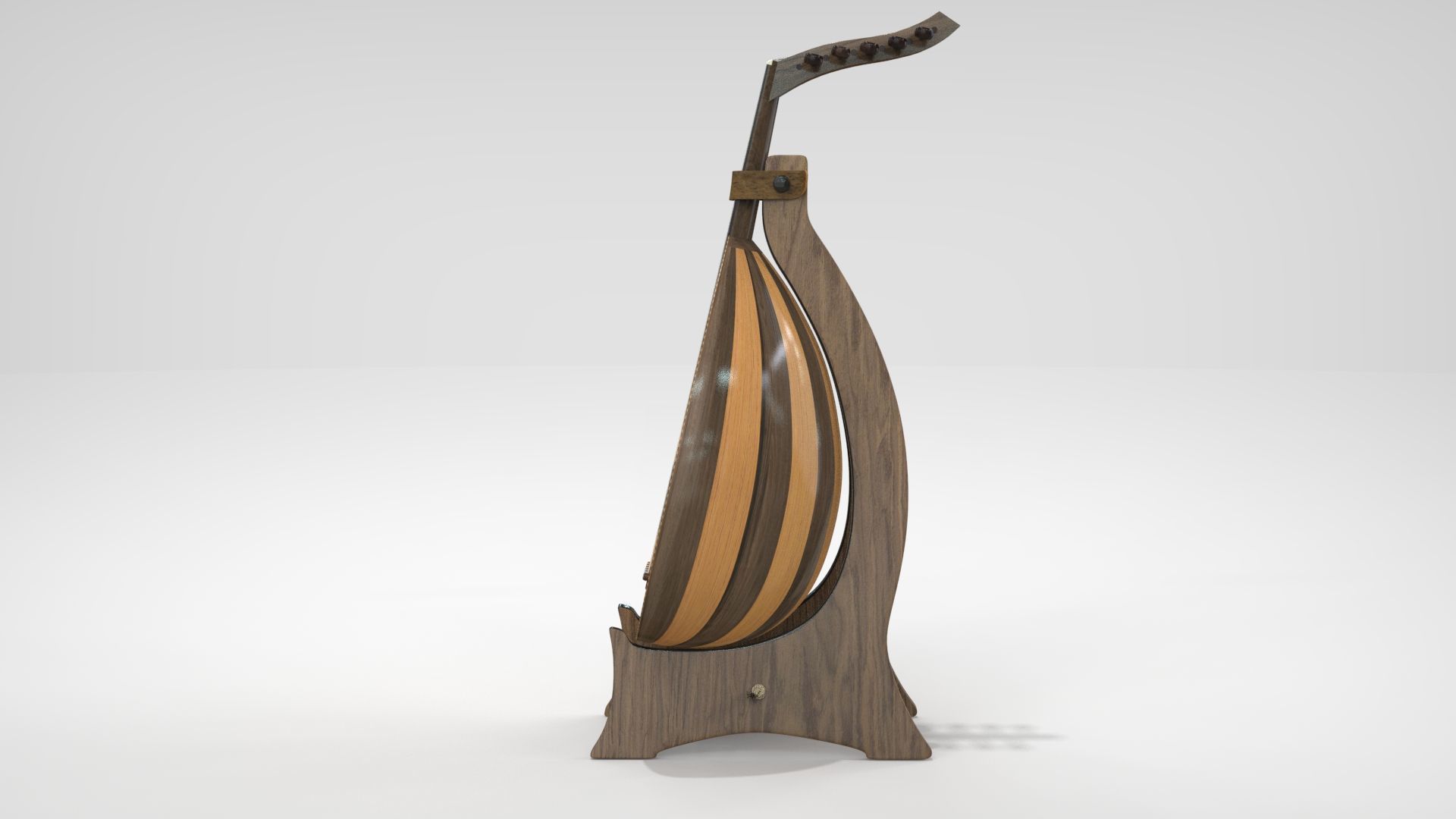 Oud or Loot with stand 3D model_10