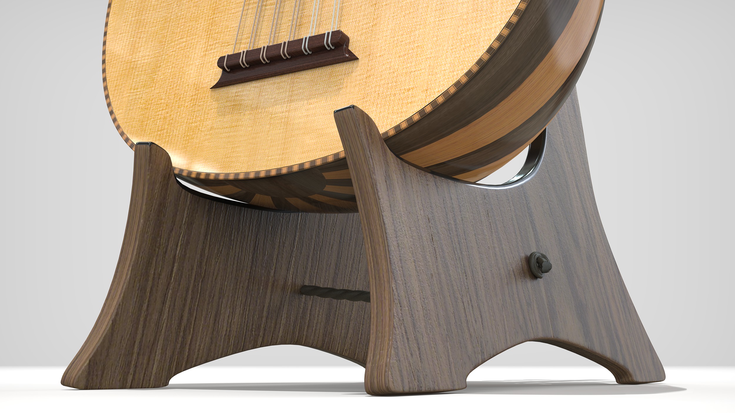 Oud or Loot with stand 3D model_1