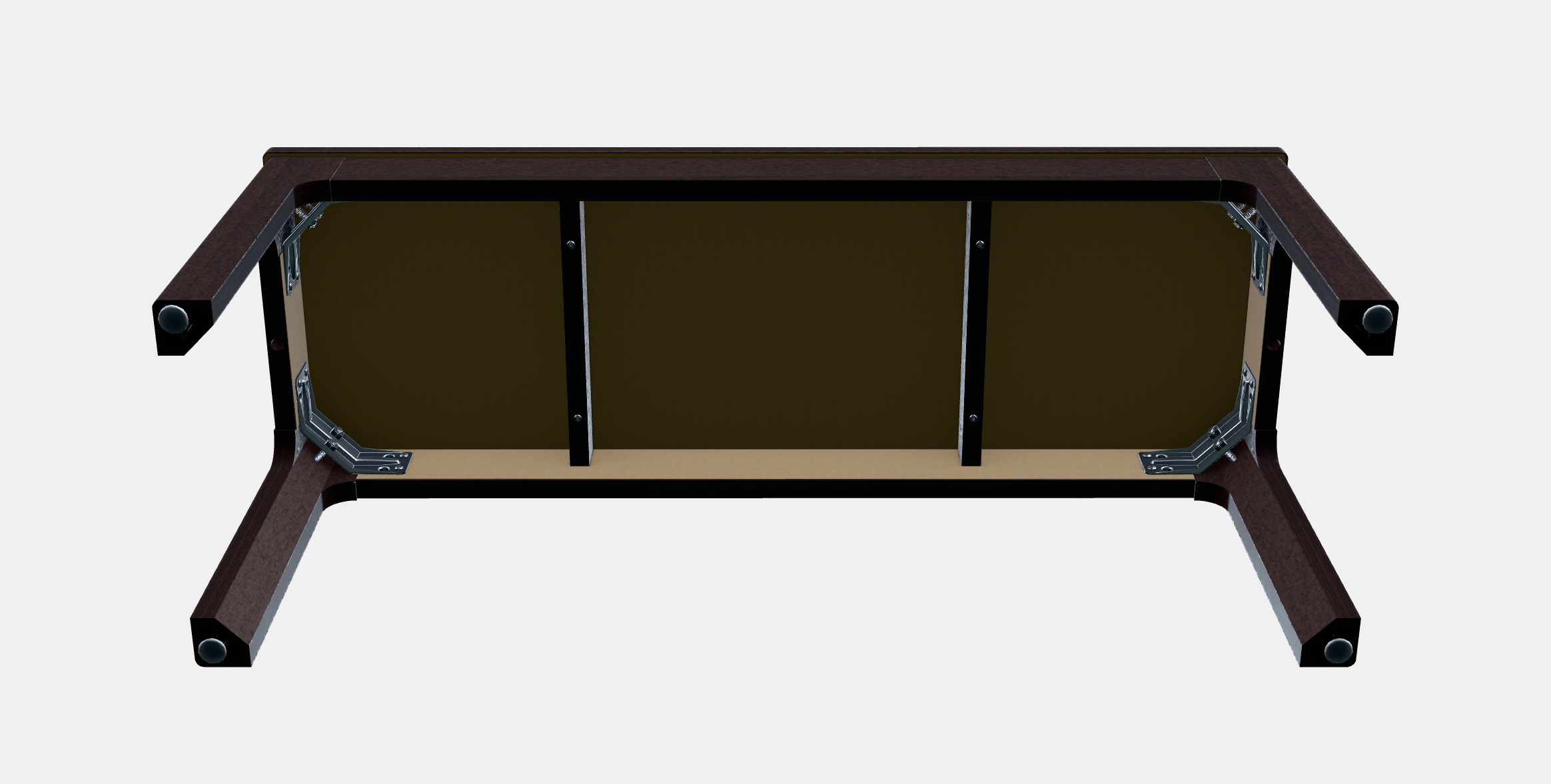 EKEDALEN Bench 1 Low-poly 3D model_8