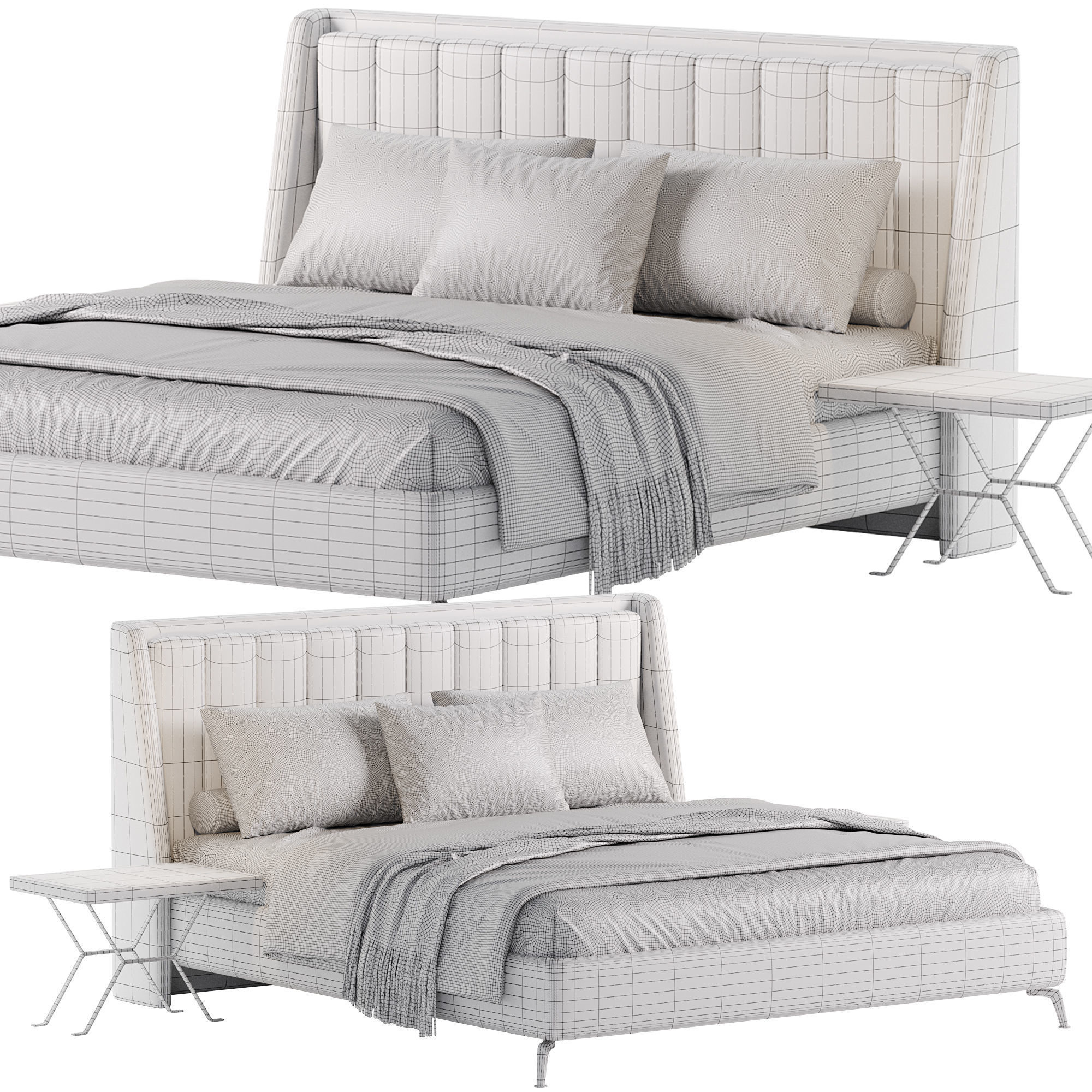 Parma bed 3D model_5
