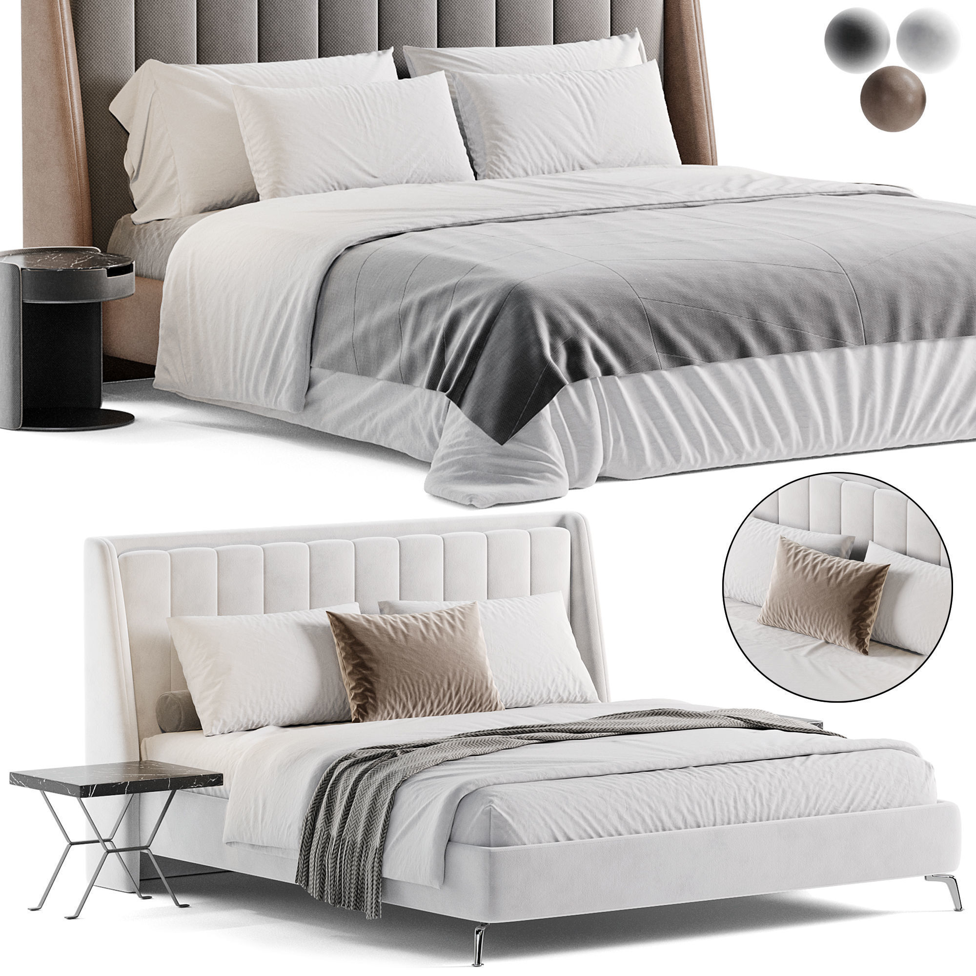 Parma bed 3D model_1