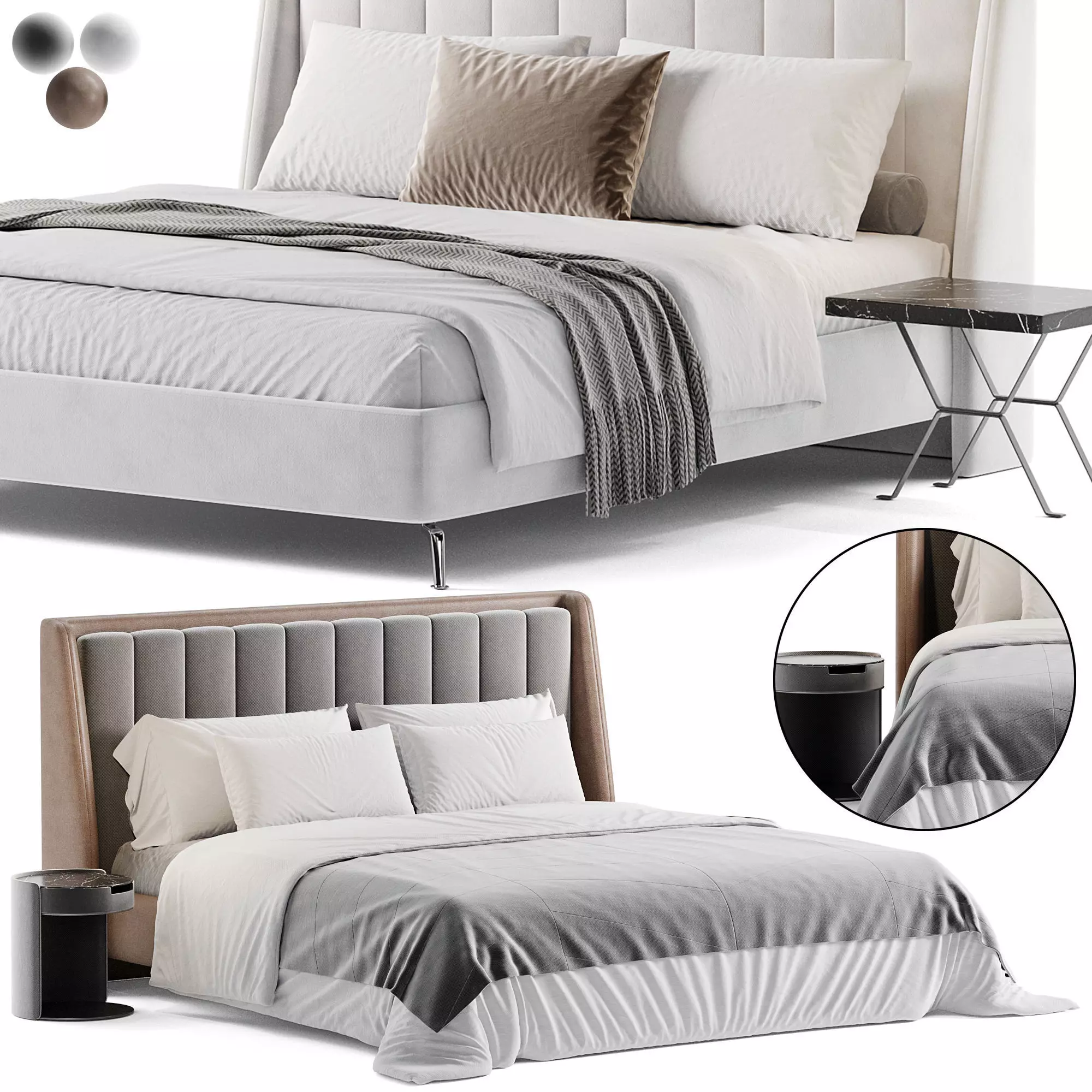 Parma bed 3D model_0
