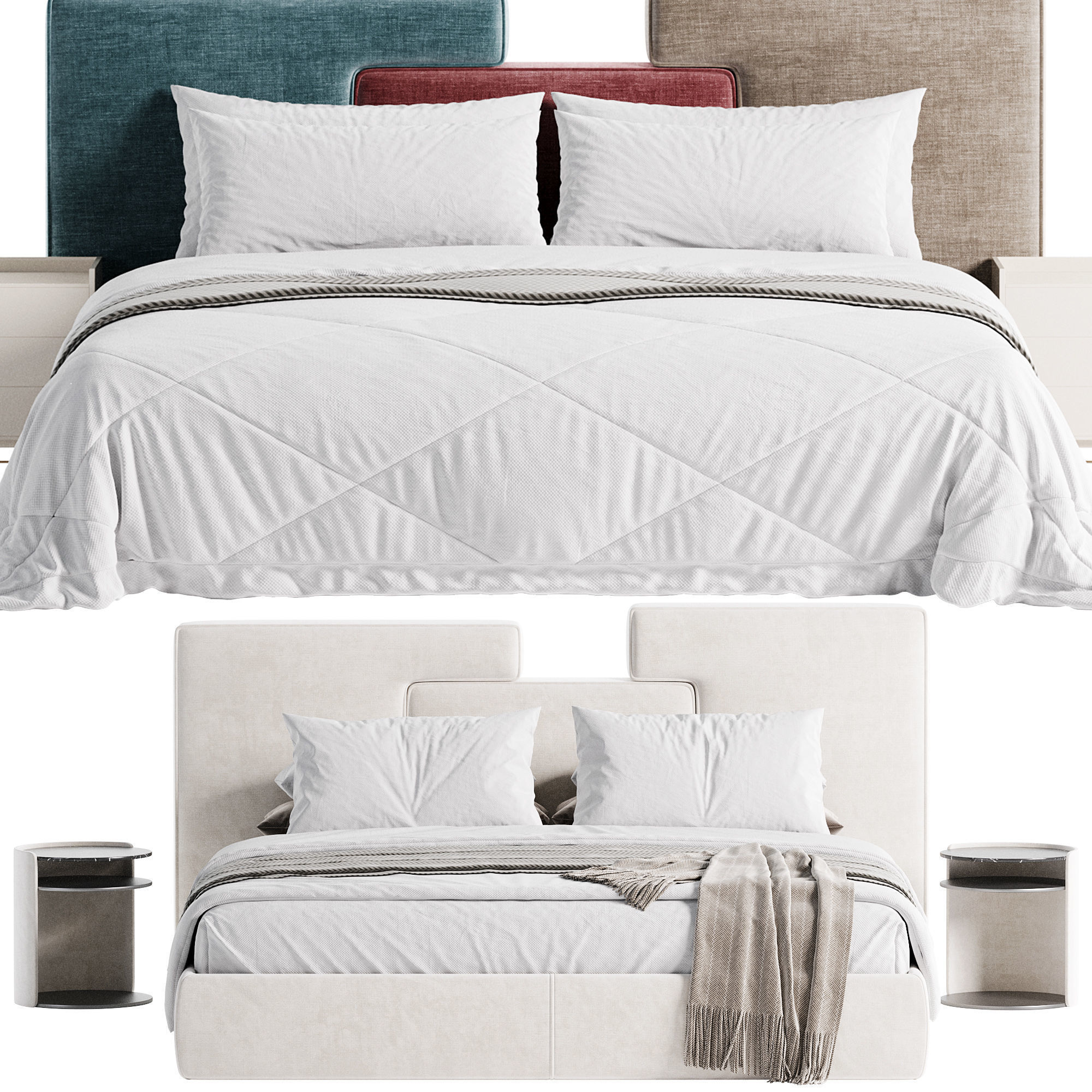 Status bed 3D model_3