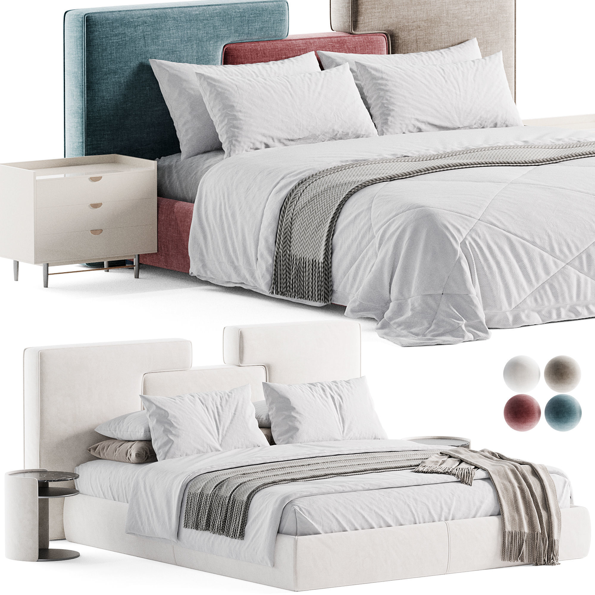 Status bed 3D model_1