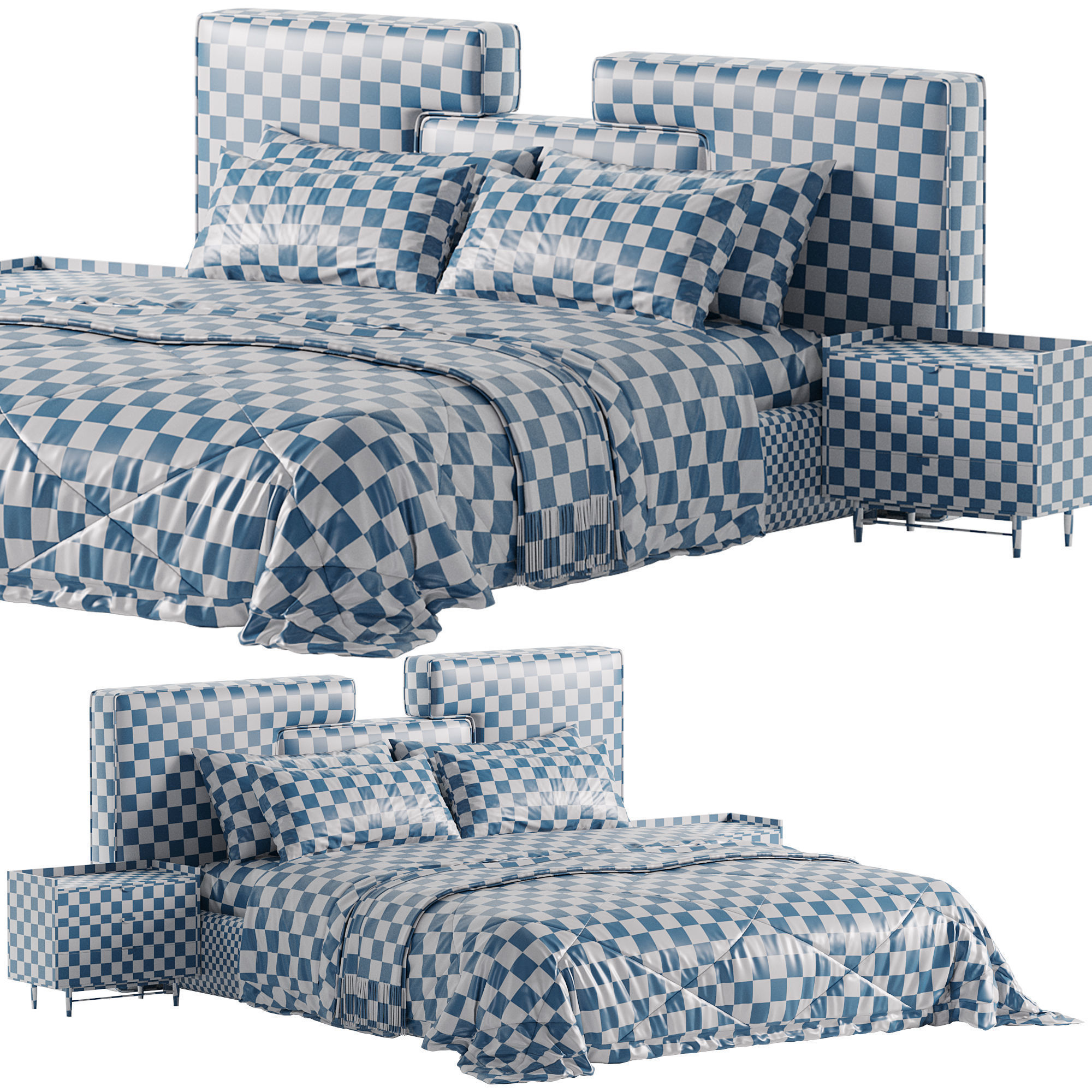 Status bed 3D model_5