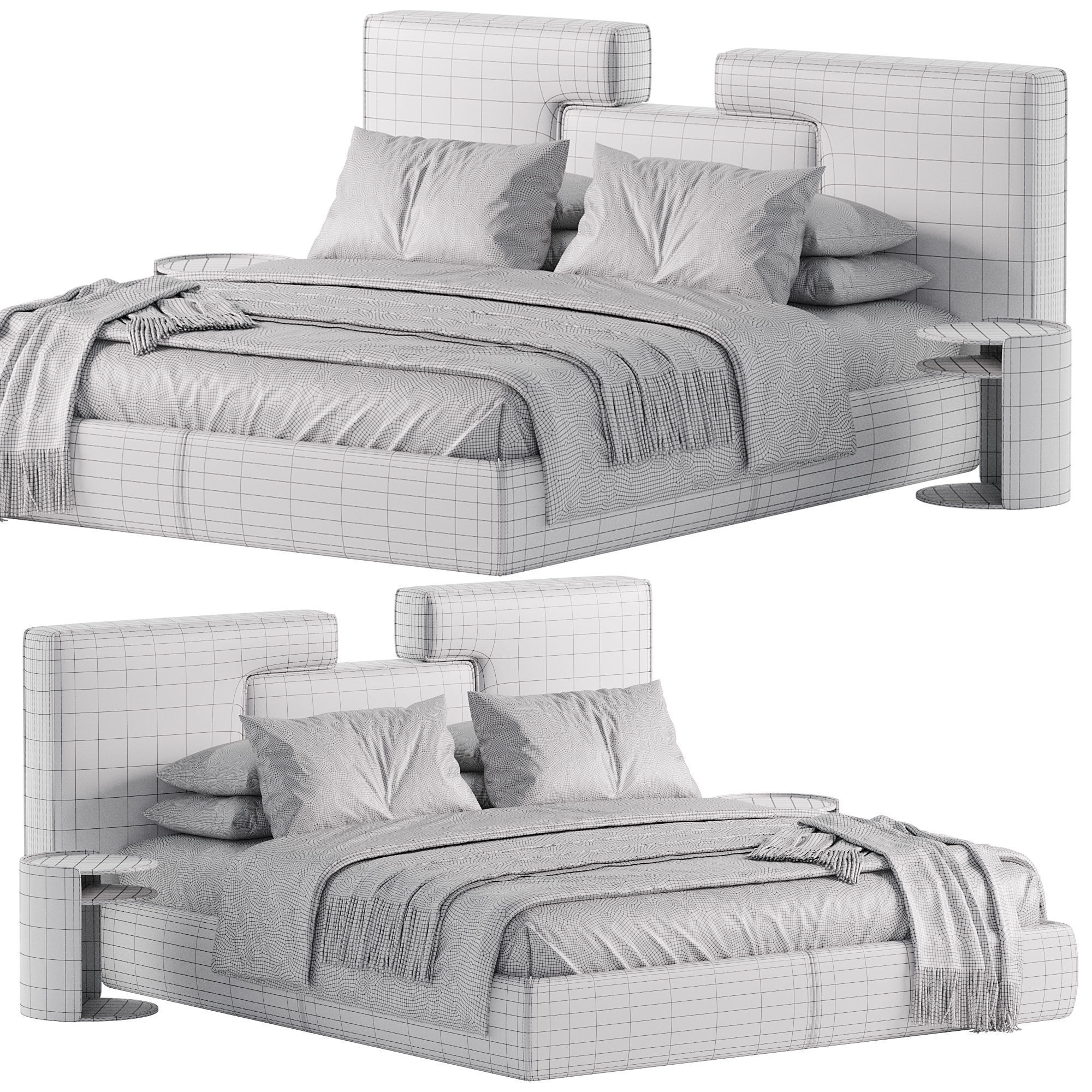 Status bed 3D model_6