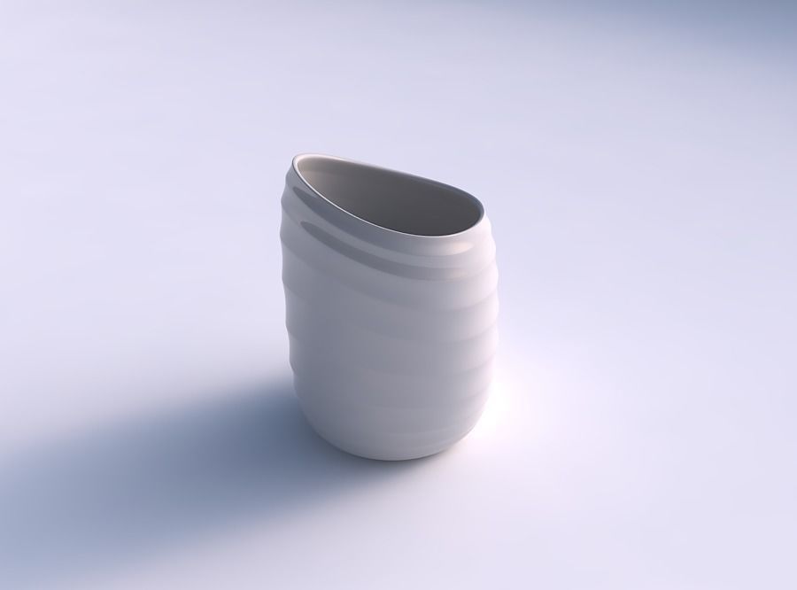 Vase twisted 2 with curved horizontal sections 3D print model_0