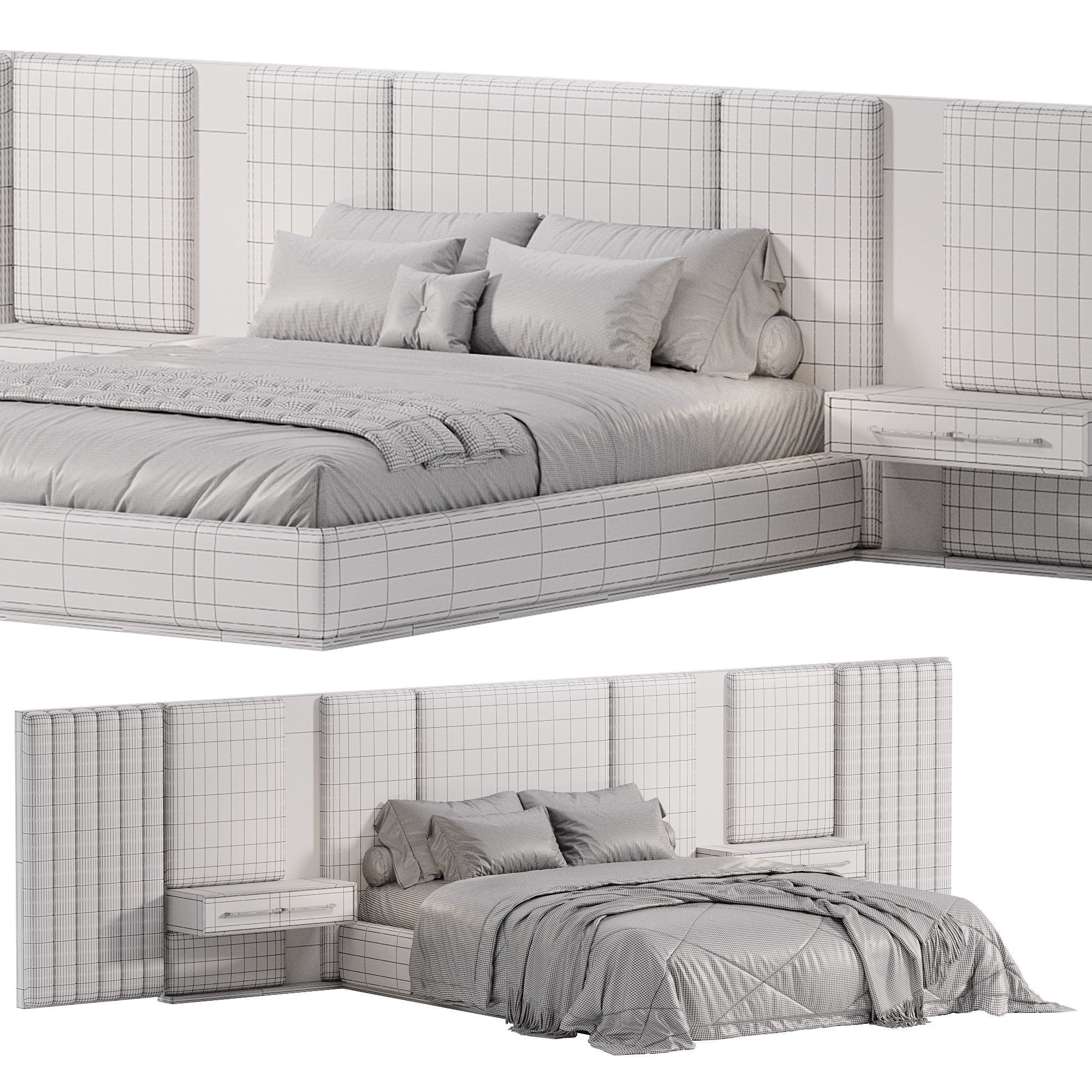 Beacon bed 3D model_6