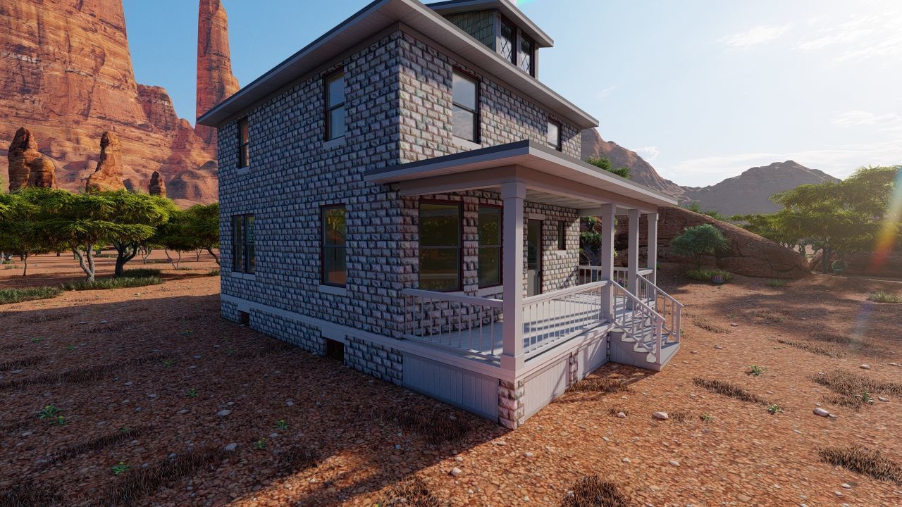 old house-Old Abandoned House 3D model_9