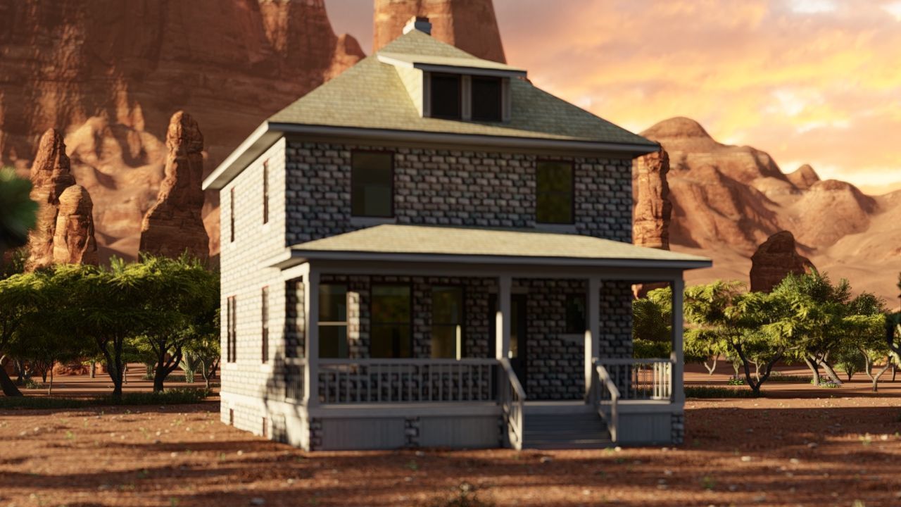 old house-Old Abandoned House 3D model_10