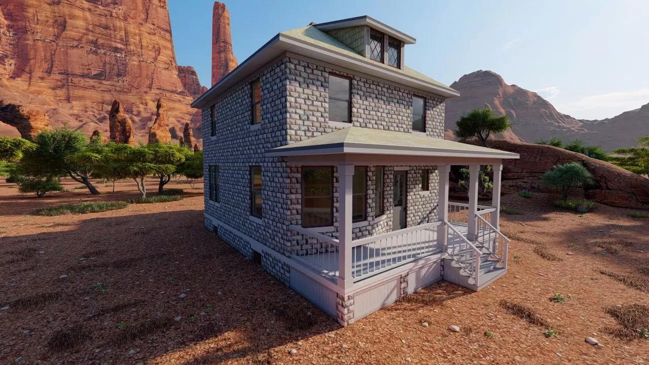 old house-Old Abandoned House 3D model_0