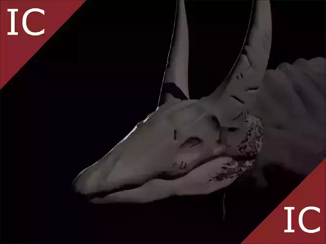 Skull Crawler Concept Monster from King Kong Dinosaur Low-poly 3D model