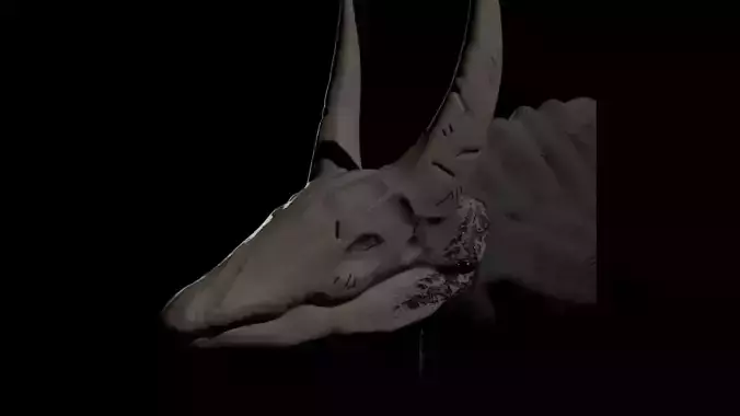 Skull Crawler Concept Monster from King Kong Dinosaur Low-poly 3D model
