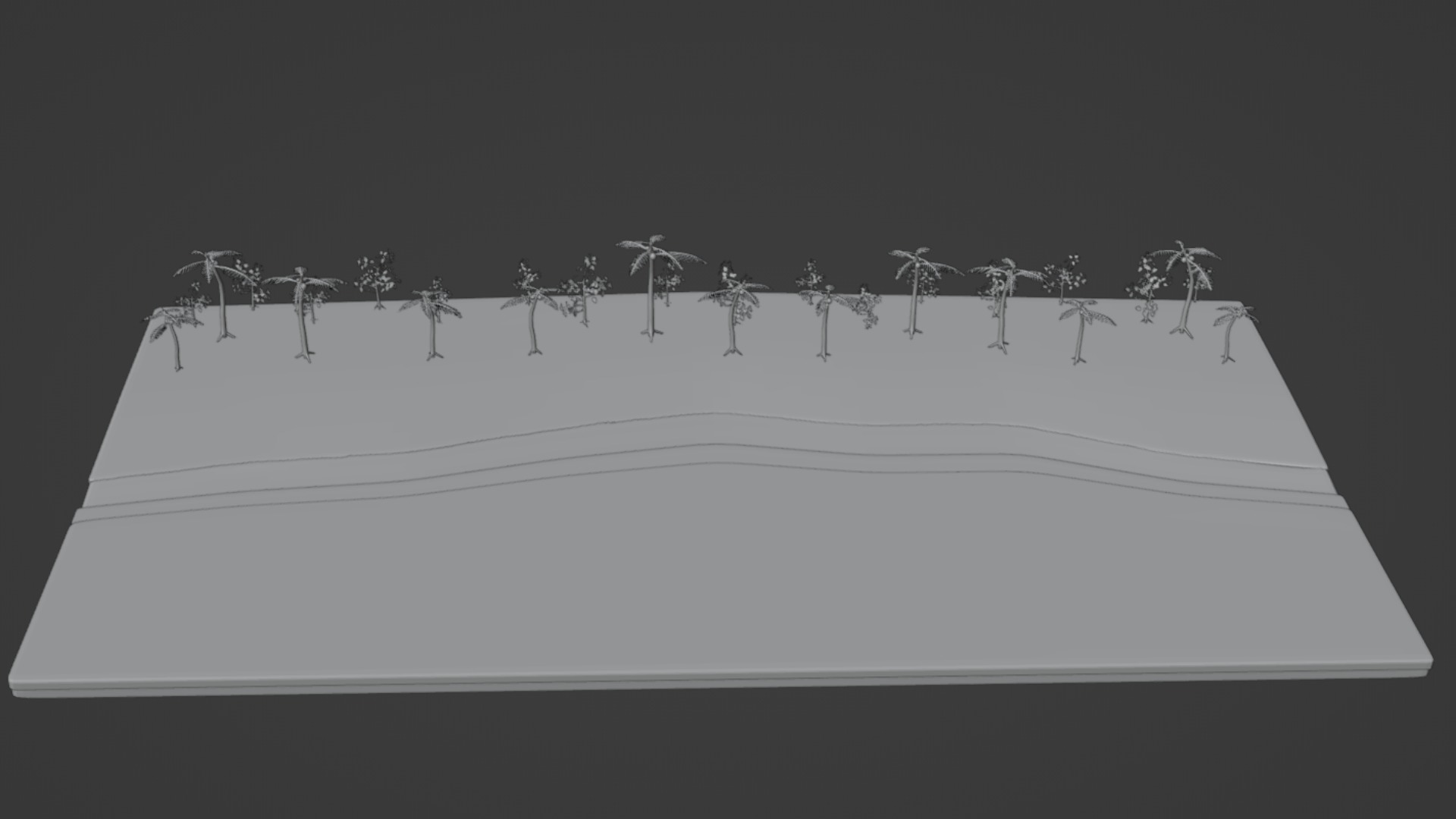 Beach Terrain 3D Model Low-poly 3D model_9