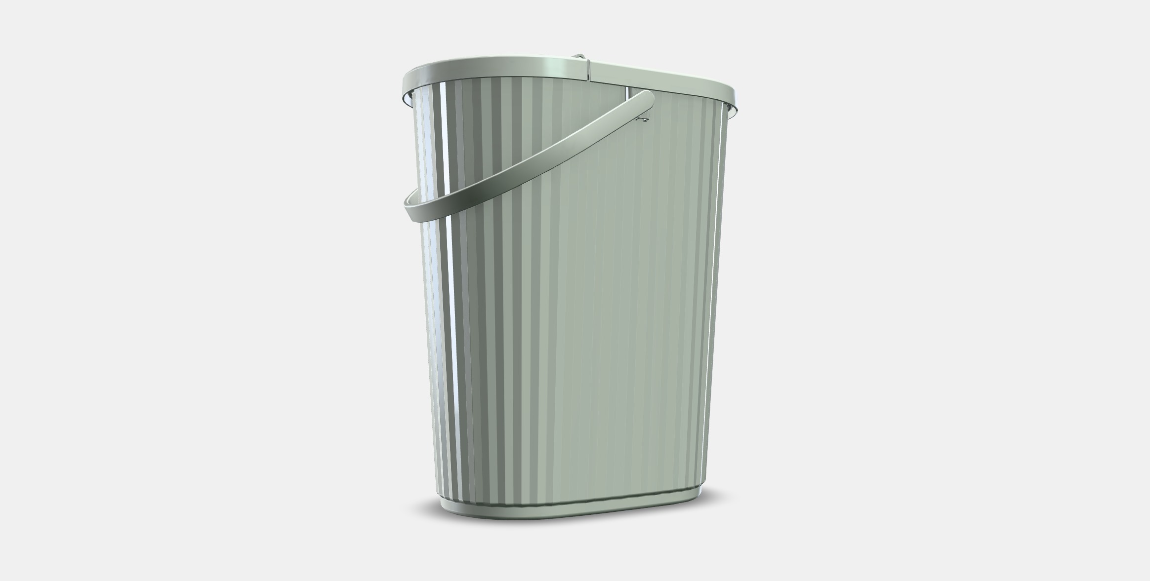 POND Container with lid Low-poly 3D model_3