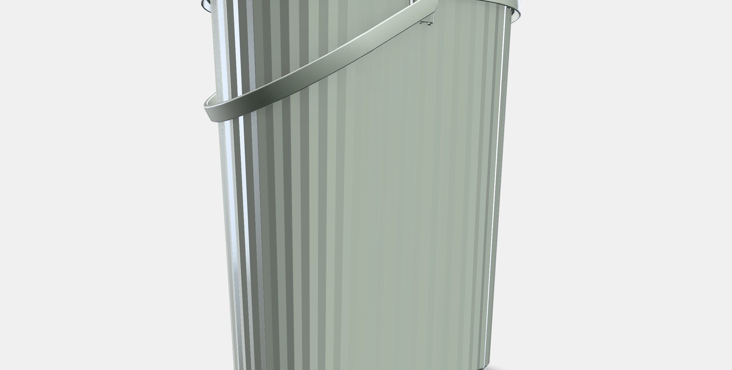 POND Container with lid Low-poly 3D model_9