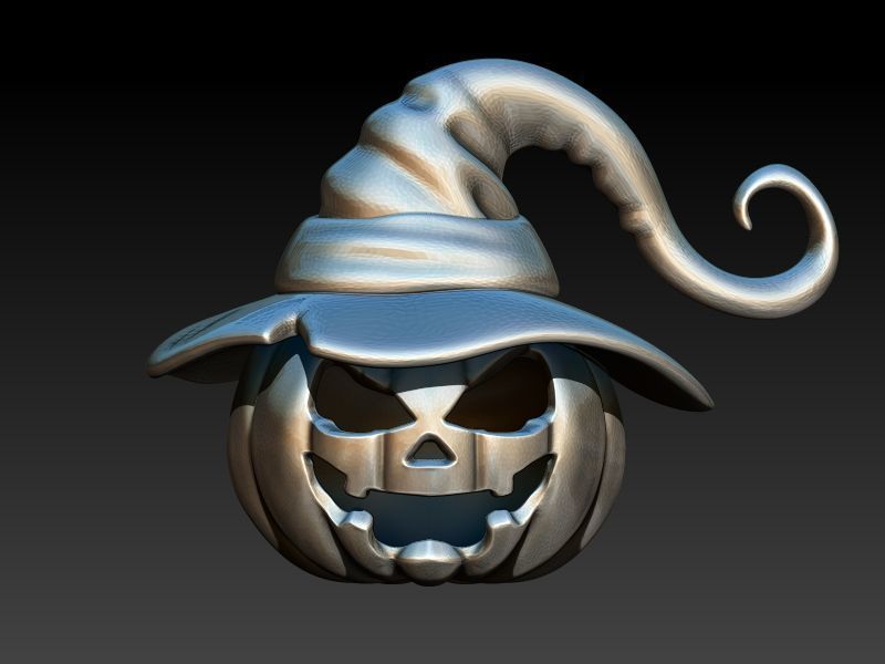 Pumpkin charm necklace vegetable garden pendant haloween 3D print model_16