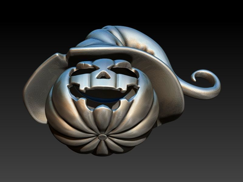 Pumpkin charm necklace vegetable garden pendant haloween 3D print model_14