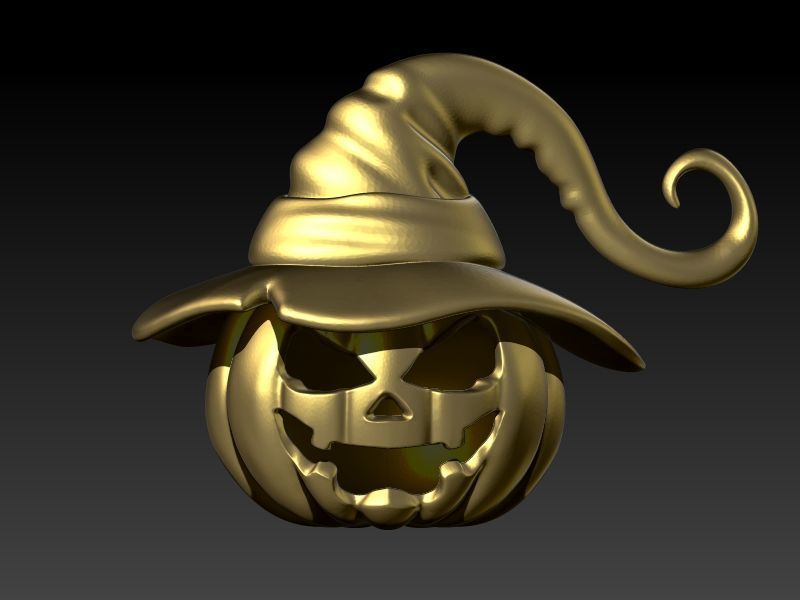 Pumpkin charm necklace vegetable garden pendant haloween 3D print model_11