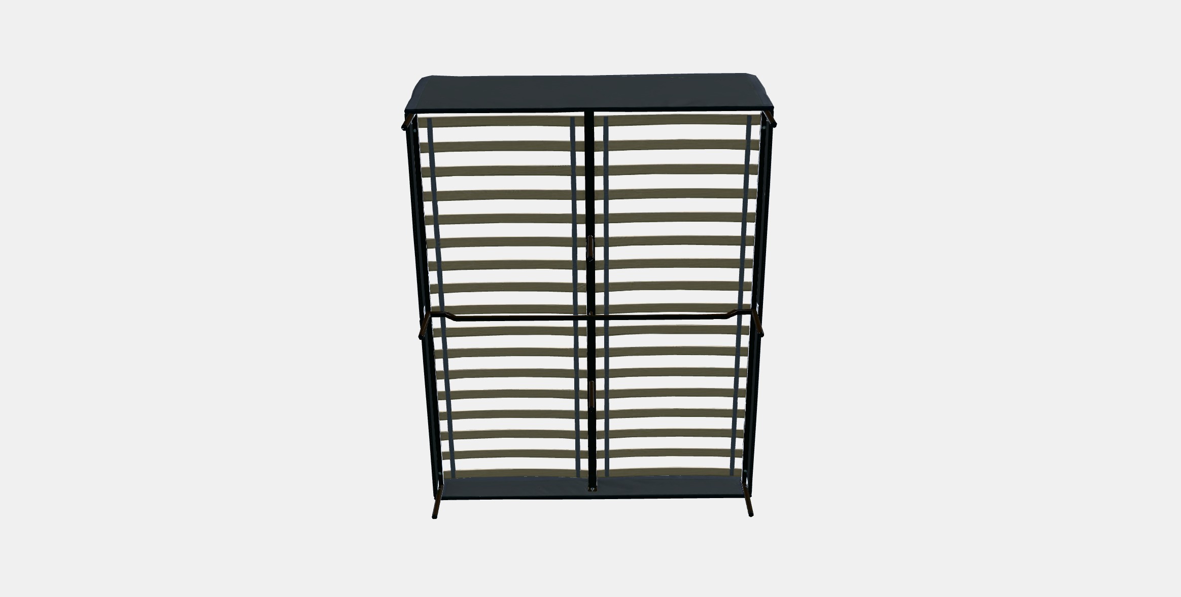 SLATTUM Upholstered bed frame 2 Low-poly 3D model_7