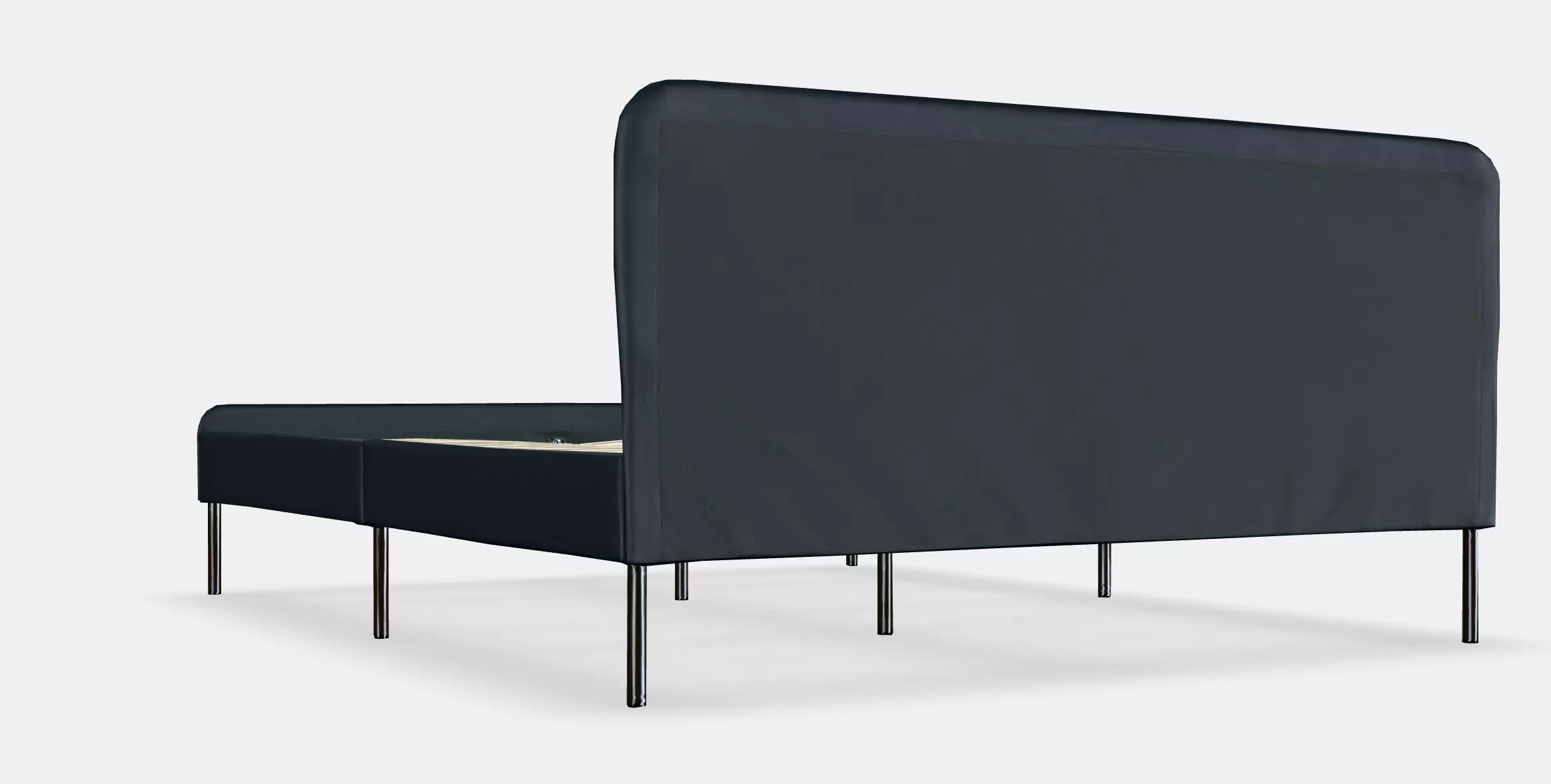 SLATTUM Upholstered bed frame 2 Low-poly 3D model_0