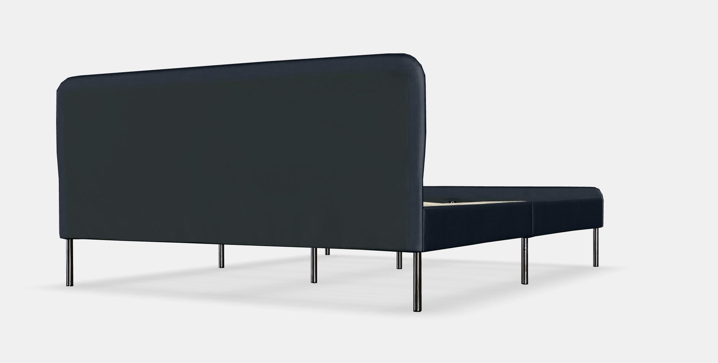 SLATTUM Upholstered bed frame 2 Low-poly 3D model_6