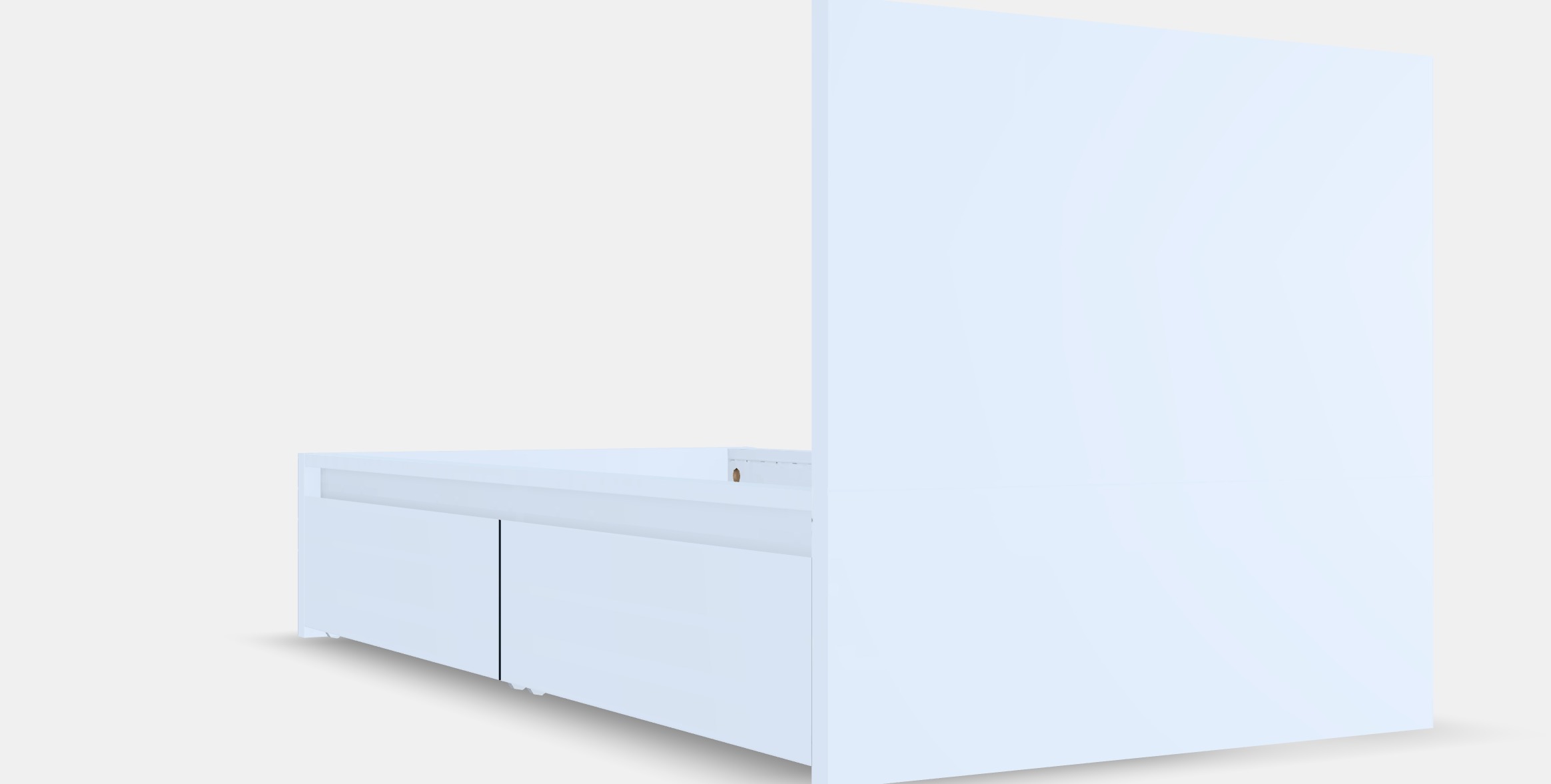 MALM Bed frame high with 2 bed drawers Low-poly 3D model_2