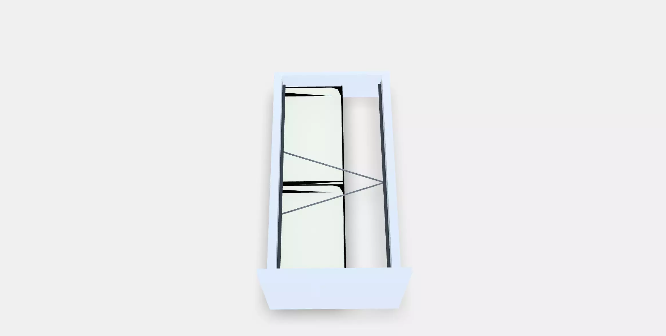 MALM Bed frame high with 2 bed drawers Low-poly 3D model_0