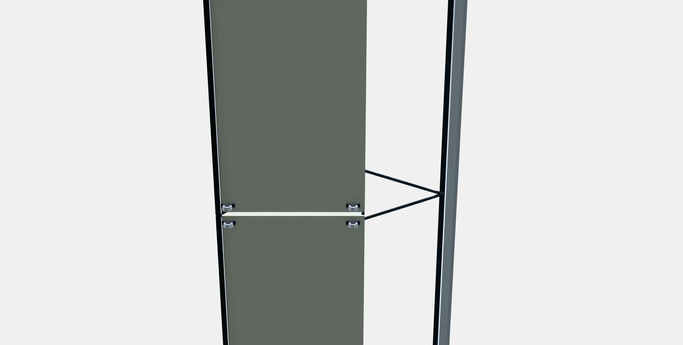 MALM Bed frame high with 2 bed drawers Low-poly 3D model_8