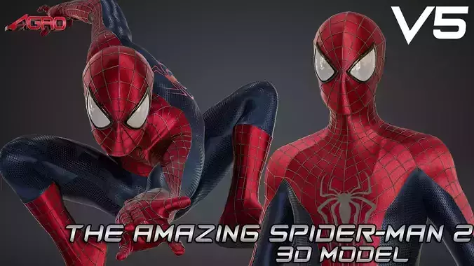 The Amazing Spider-Man 2 3d Model V5 Low-poly 3D model