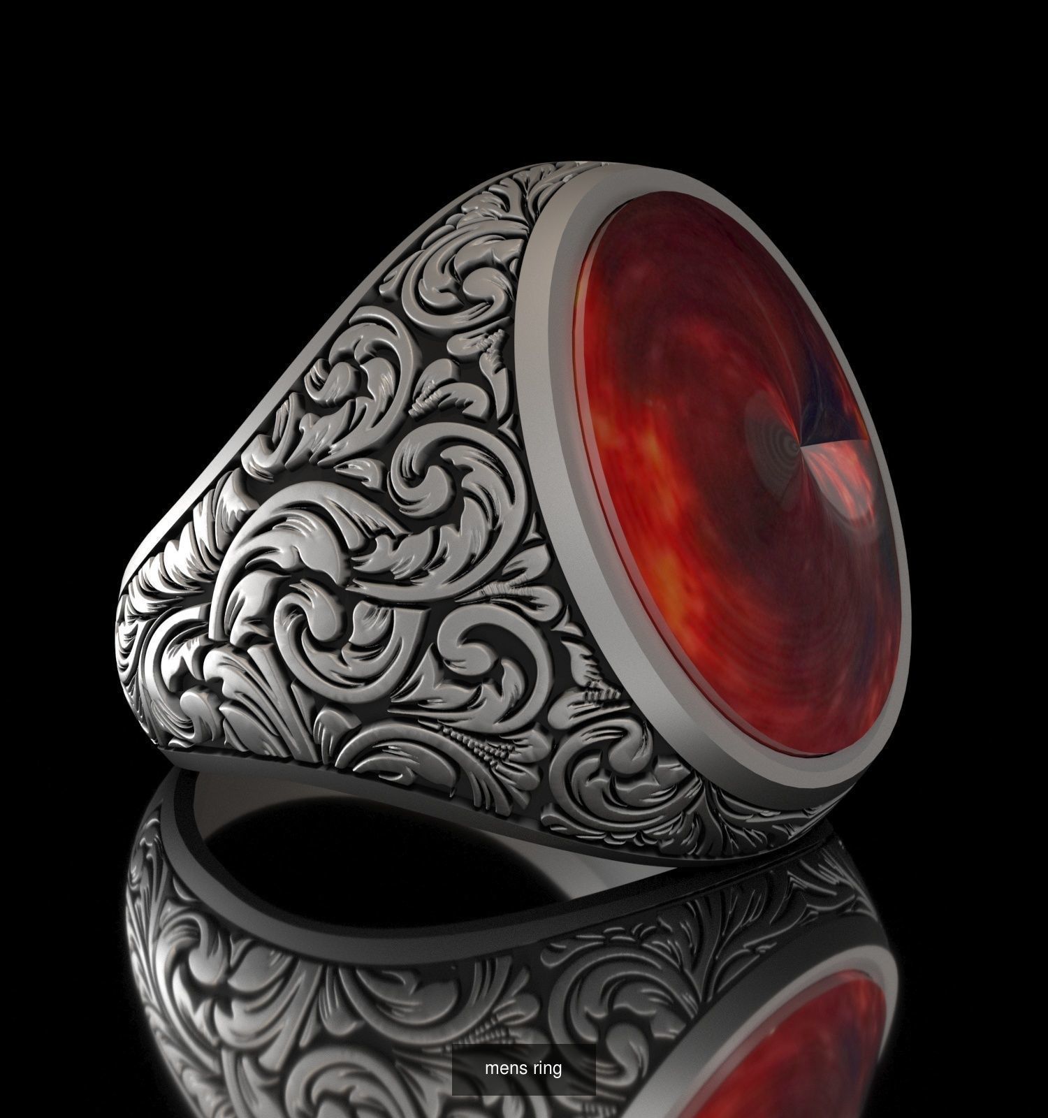 mens rings made of engraving pattern 3D Model Collection_11