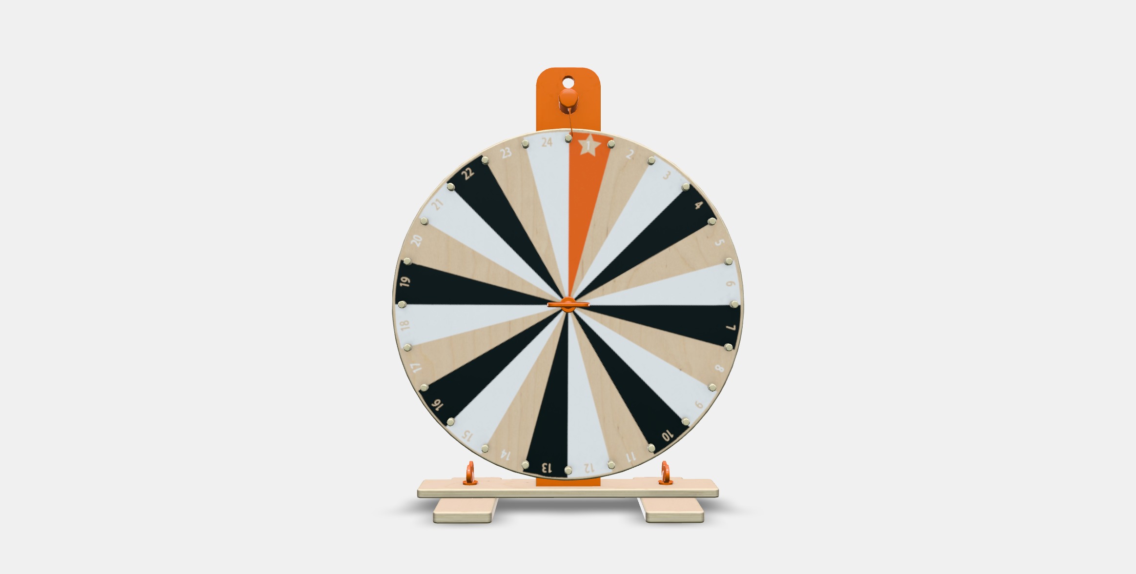 LUSTIGT Spinning wheel-game Low-poly 3D model_9