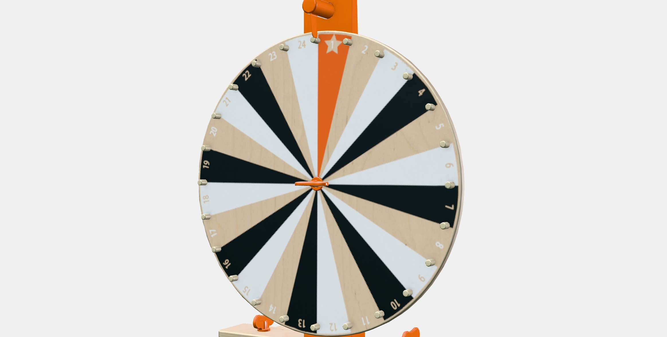 LUSTIGT Spinning wheel-game Low-poly 3D model_13