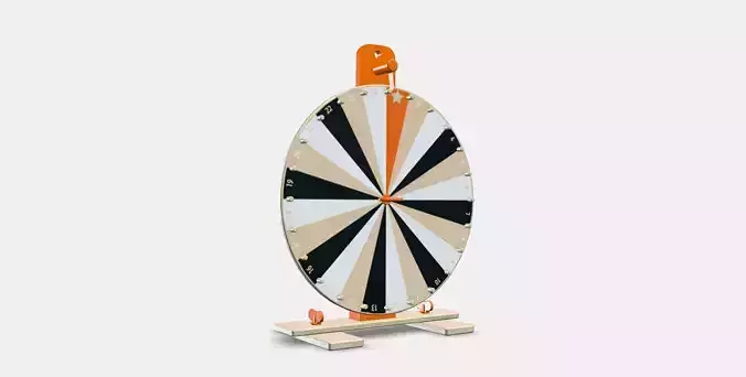 LUSTIGT Spinning wheel-game Low-poly 3D model