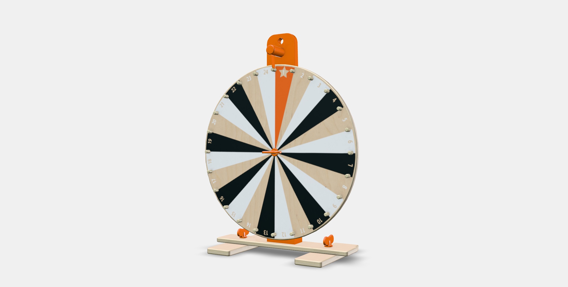 LUSTIGT Spinning wheel-game Low-poly 3D model_12