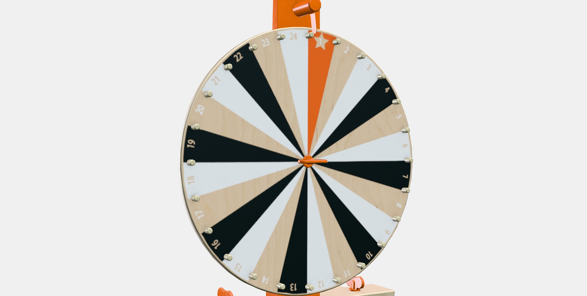 LUSTIGT Spinning wheel-game Low-poly 3D model_8