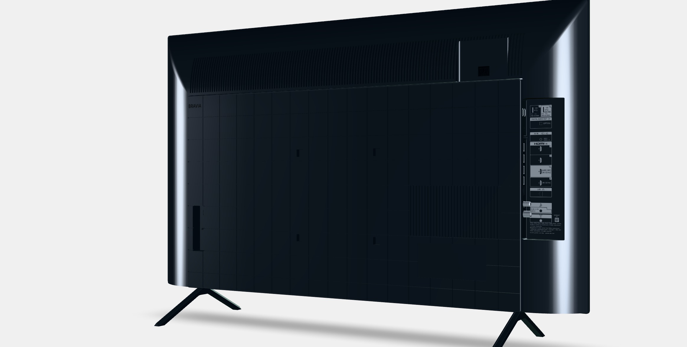 43 Sony Bravia KD-43X75WL Low-poly 3D model_4