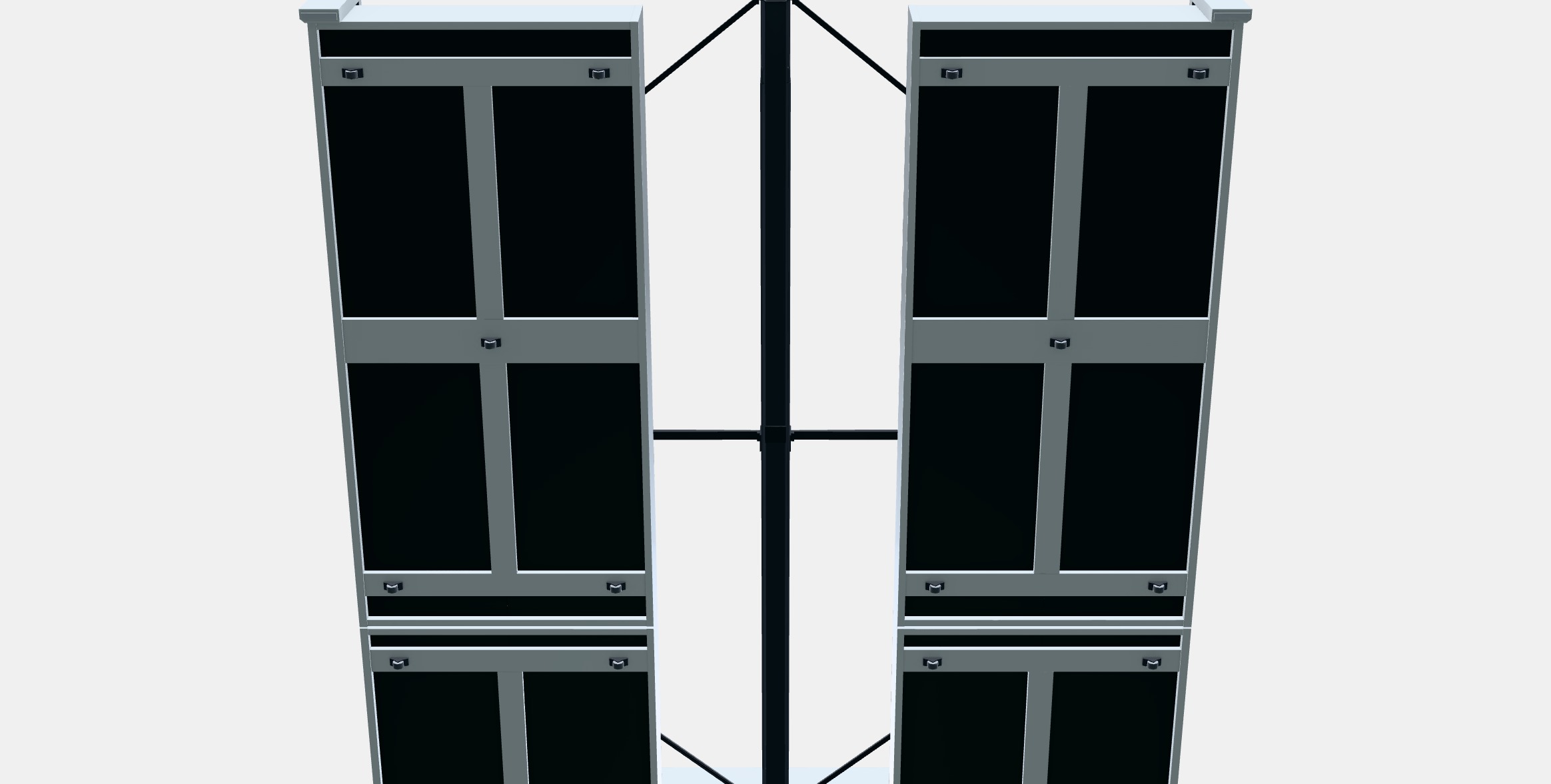 SONGESAND Bed frame with 4 storage boxes 2 Low-poly 3D model_8