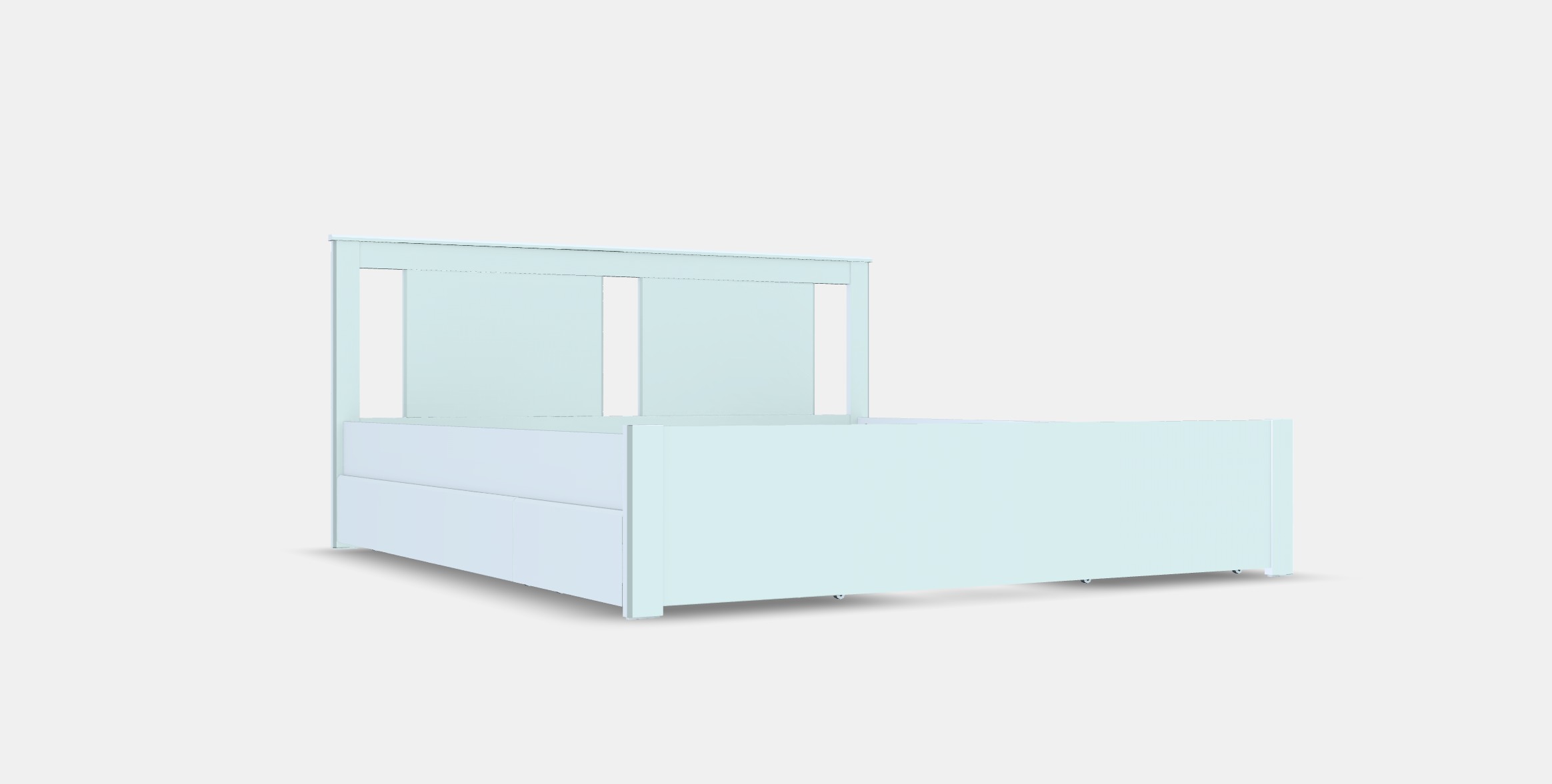 SONGESAND Bed frame with 4 storage boxes 2 Low-poly 3D model_9