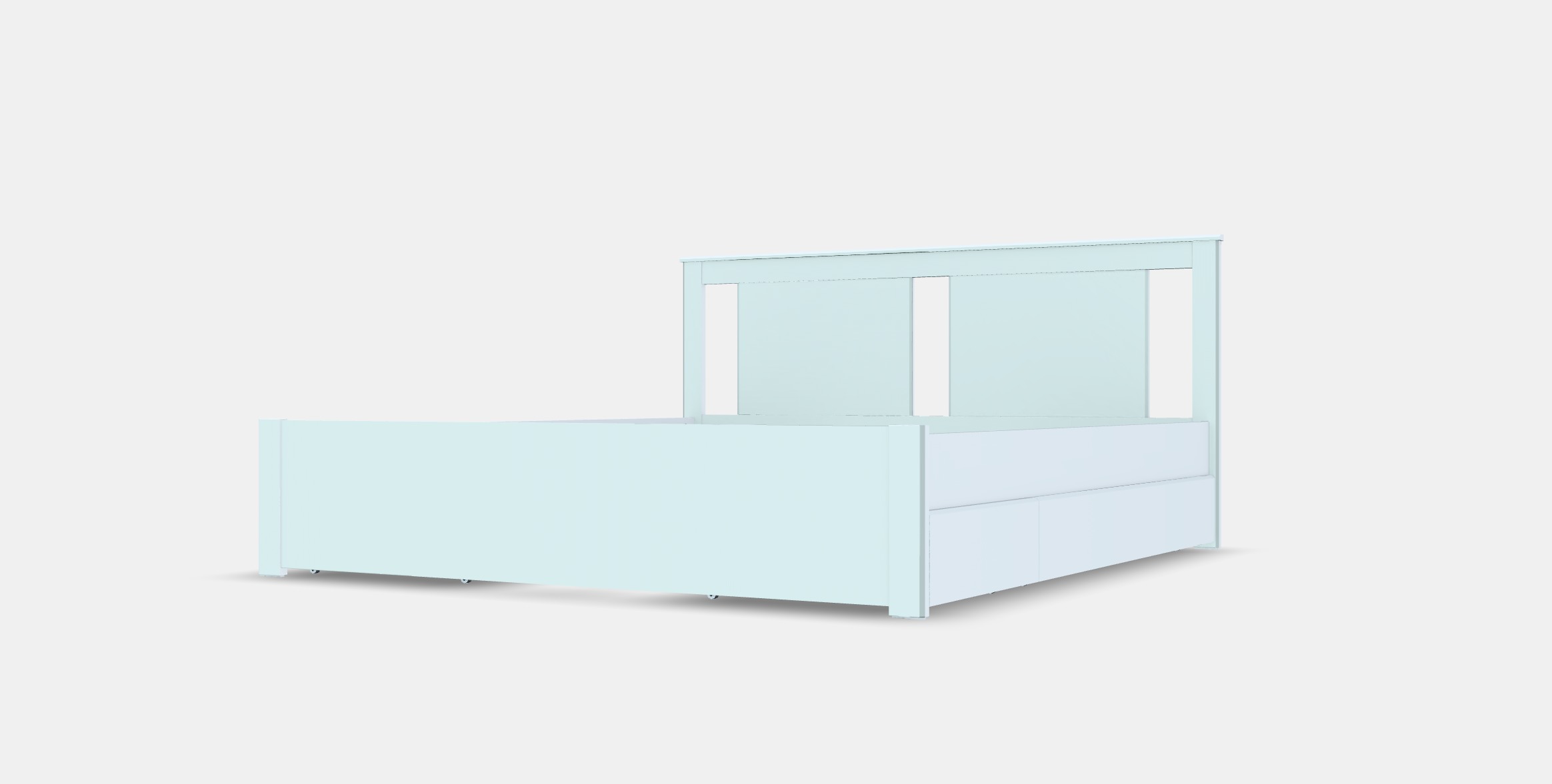 SONGESAND Bed frame with 4 storage boxes 2 Low-poly 3D model_13