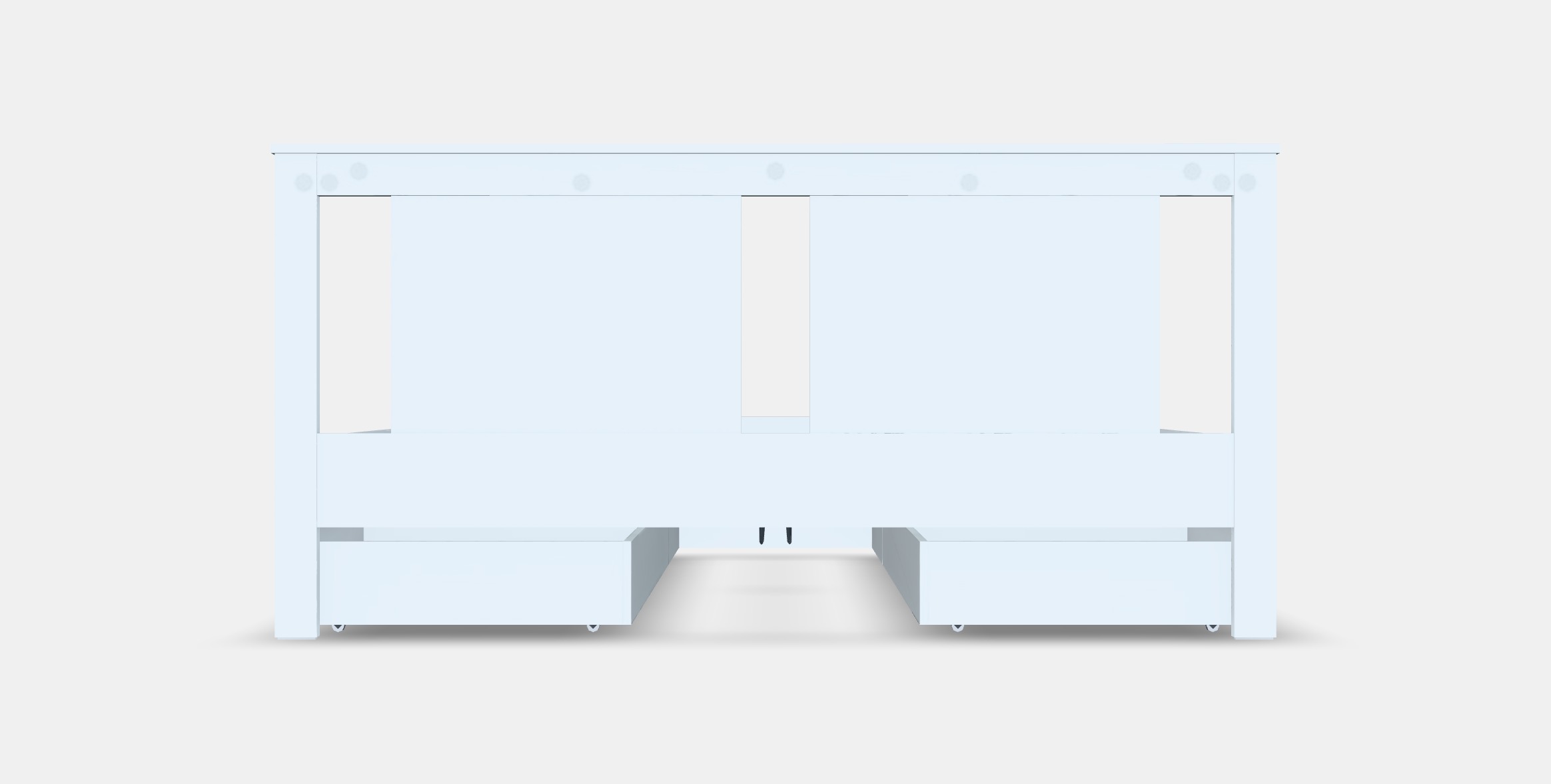 SONGESAND Bed frame with 4 storage boxes 2 Low-poly 3D model_15