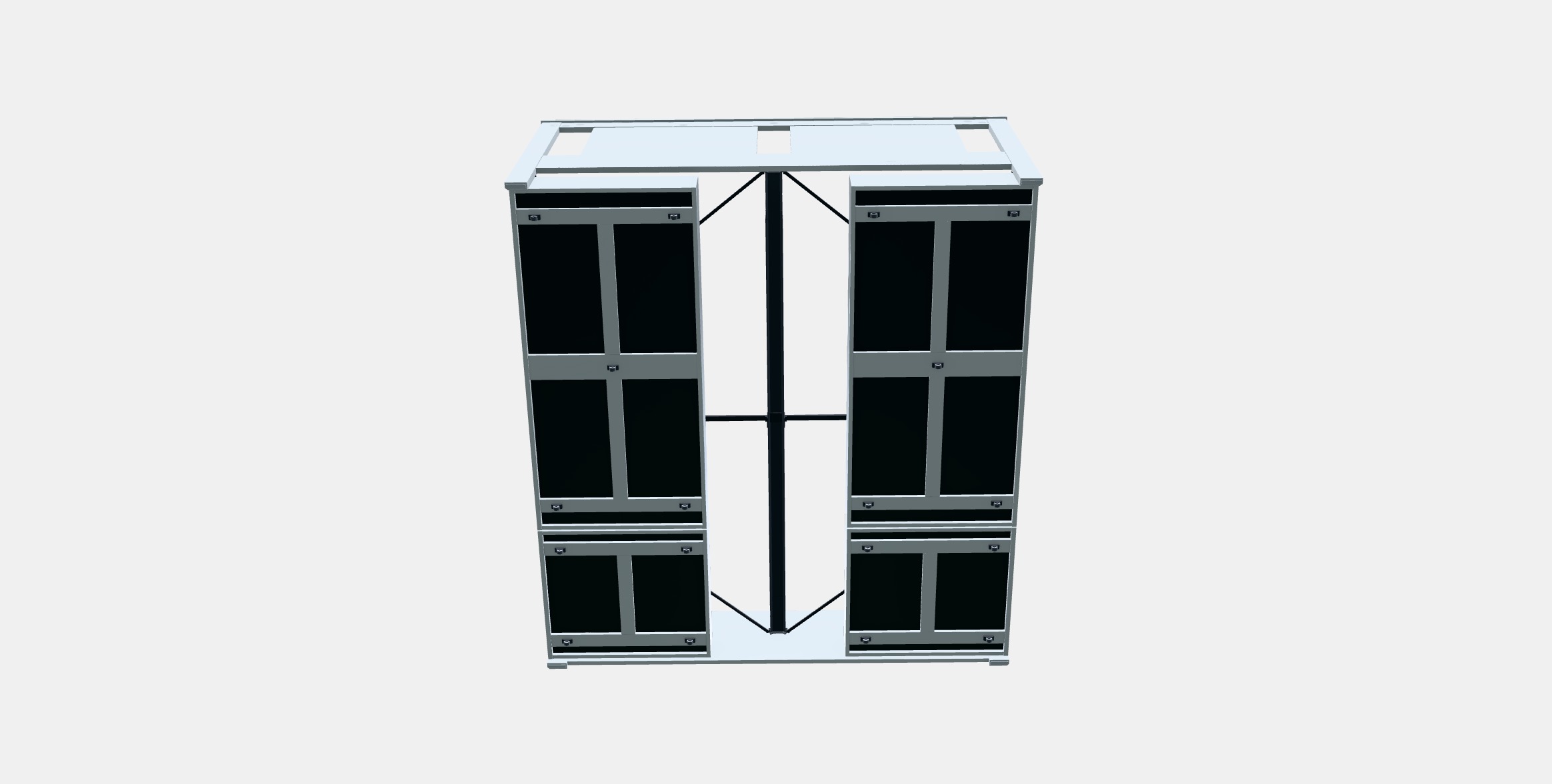 SONGESAND Bed frame with 4 storage boxes 2 Low-poly 3D model_7