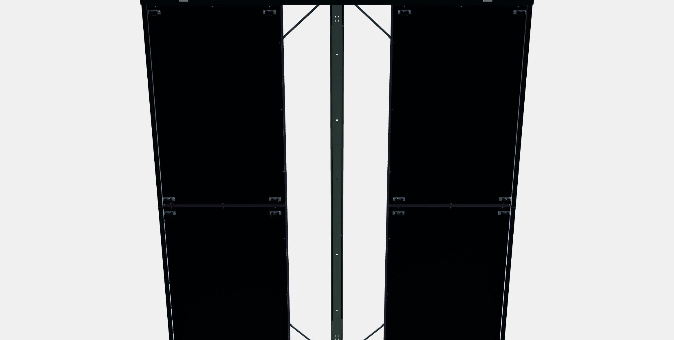 MALM Bed frame high w 4 storage boxes Low-poly 3D model_7