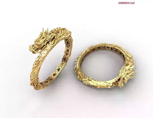 Dragon bracelet for men 3D print model