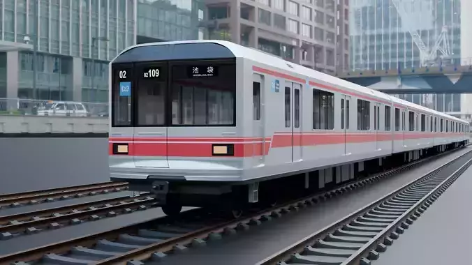 Marunouchi Line Train 02-Series 3D model