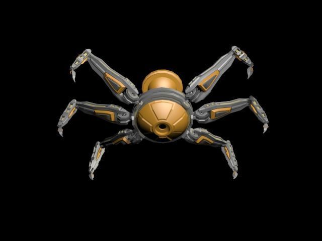 Spydrone 1 Low-poly 3D model_2