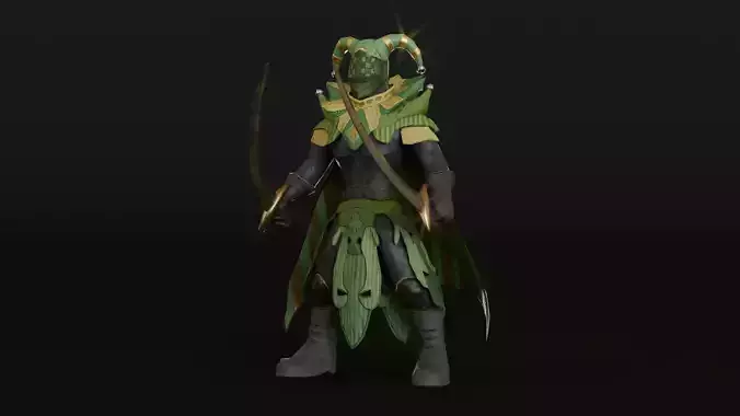 Clown warrior Free low-poly 3D model