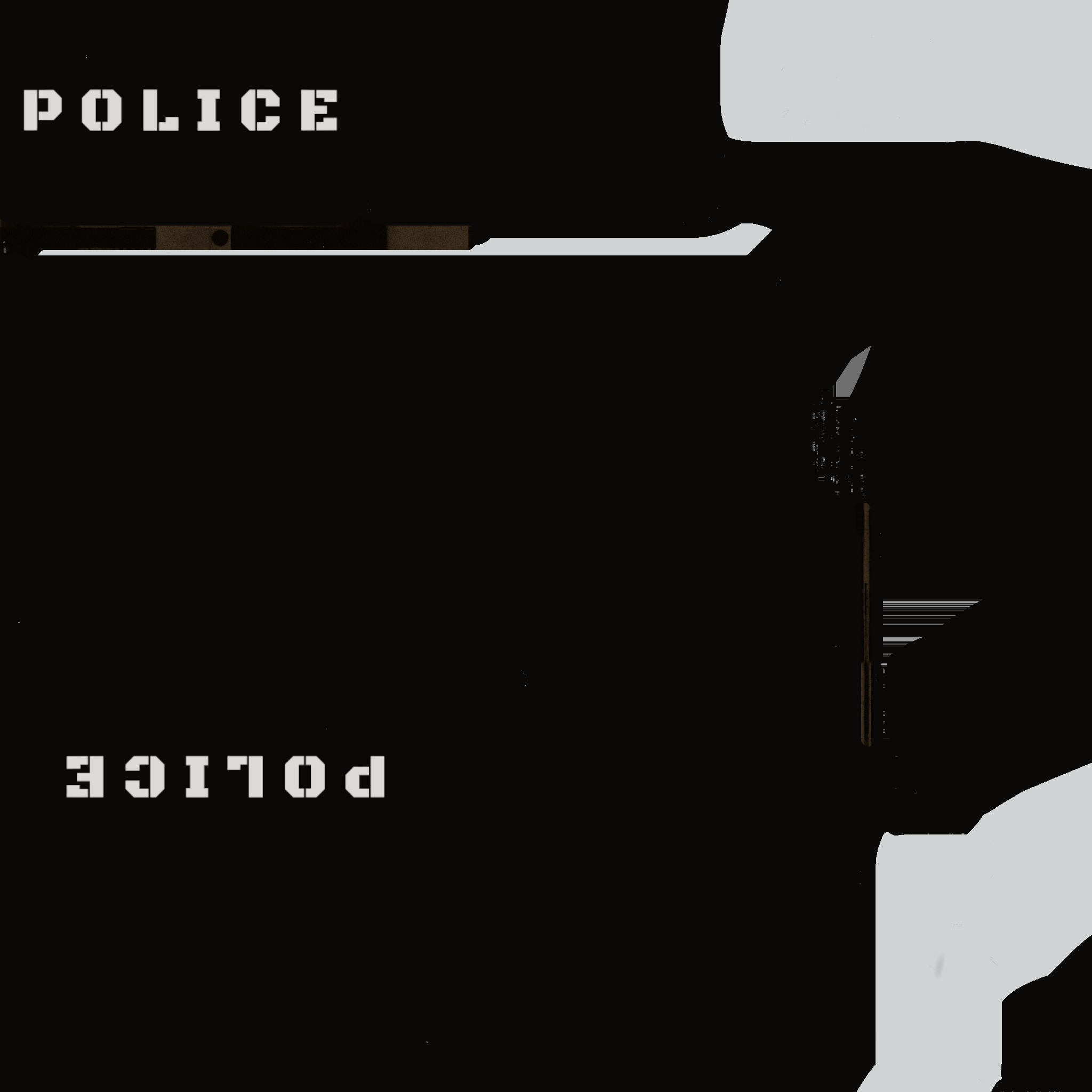 police shield 3D model_6